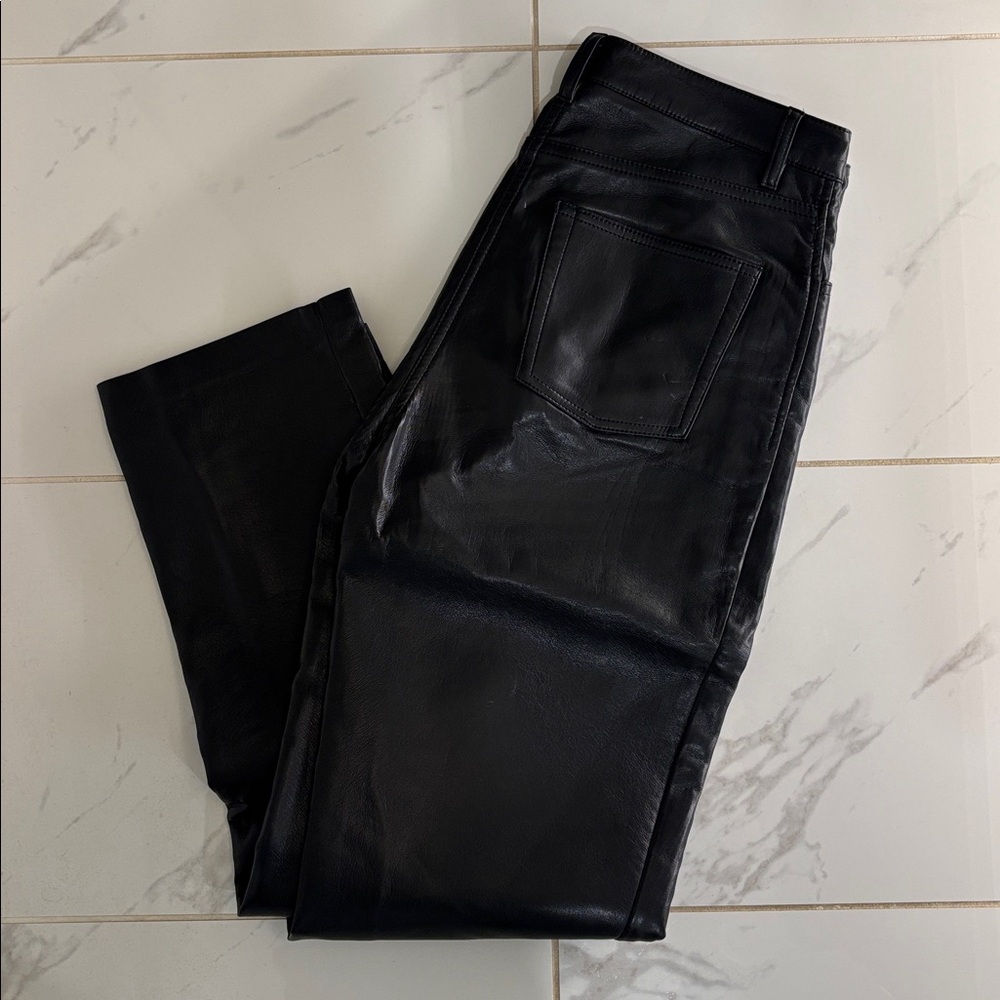 Wilfred Black Leather Trousers